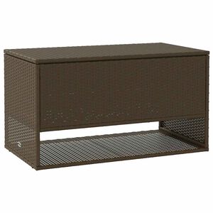 vidaXL Coffre &agrave; coussins d'ext&eacute;rieur marron 100x55x55,5 cm polyrotin