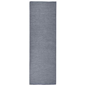 vidaXL Tapis &agrave; tissage plat d'ext&eacute;rieur 80x250 cm Bleu