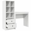 vidaXL Bureau avec tiroir 2 pcs Blanc