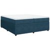 vidaXL Sommier &agrave; lattes de lit et matelas Bleu fonc&eacute; 200x200cm Velours