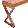 vidaXL Bureau d'ordinateur Naturel 115x47x77 cm Bois d'acajou massif