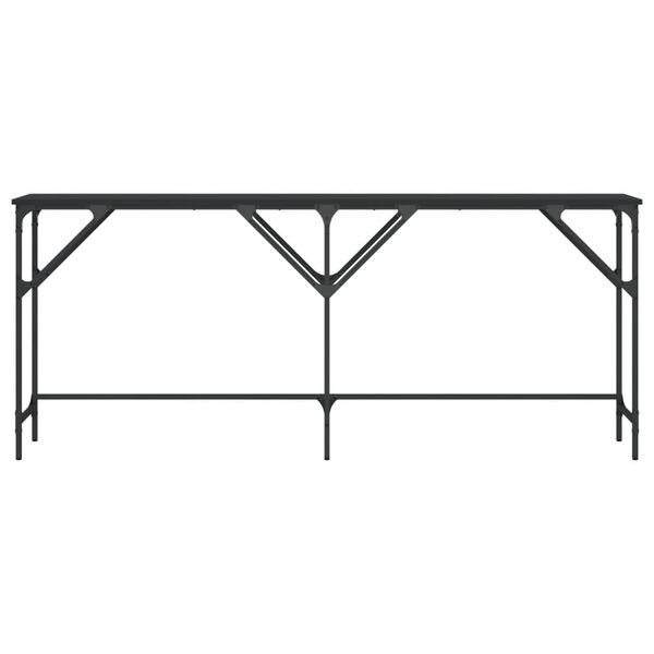 vidaXL Table console noir 180x29x75 cm bois d'ing&eacute;nierie
