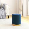 vidaXL Tabouret de rangement rond Bleu Velours 31 x 37 cm