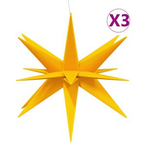 vidaXL Lumi&egrave;res de No&euml;l avec LED 3 pcs pliable jaune 100 cm