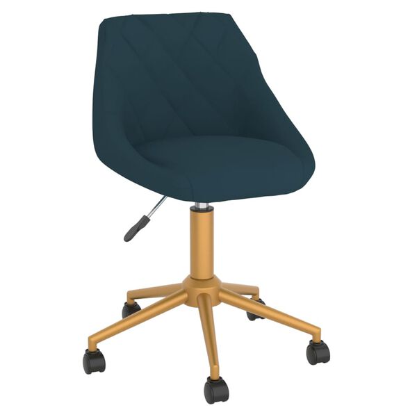 vidaXL Chaises pivotantes &agrave; manger lot de 4 bleu velours