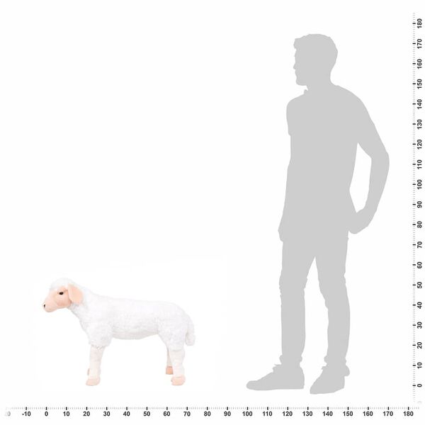 vidaXL Jouet en peluche Mouton Blanc XXL