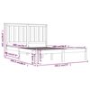 vidaXL Cadre de lit sans matelas bois massif