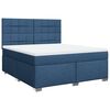 vidaXL Sommier &agrave; lattes de lit avec matelas Bleu 180x200 cm Tissu
