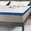 vidaXL Surmatelas Blanc 200 x 200 cm Tissu jacquard