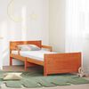 vidaXL Cadre de lit avec matelas Marron 80 x 200 cm Bois de pin massif