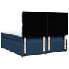 vidaXL Sommier &agrave; lattes de lit avec matelas Bleu 180x200 cm Tissu