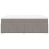 vidaXL Sommier &agrave; lattes de lit avec matelas Taupe 140x200 cm Tissu