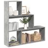 vidaXL &Eacute;tag&egrave;re s&eacute;paratrice de pi&egrave;ce 3 niveaux gris b&eacute;ton 123x29x123 cm