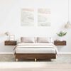 vidaXL Cadre de lit sans matelas ch&ecirc;ne marron 140x190 cm