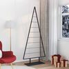 vidaXL Arbre de Noël en métal avec support Noir 210 cm Acier