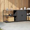 vidaXL Ensemble de rangement cuisine avec &eacute;tag&egrave;re 2 pcs Anthracite