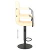 vidaXL Tabourets de bar lot de 2 cr&egrave;me velours