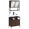 vidaXL Ensemble de meubles de salle de bain 2 pcs Ch&ecirc;ne marron