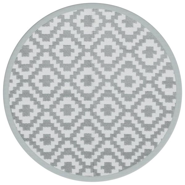 vidaXL Tapis d'ext&eacute;rieur ARAKIL gris &Oslash;120 cm PP