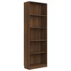 vidaXL Biblioth&egrave;que 5 niveaux Ch&ecirc;ne marron 60x24x175cm Bois ing&eacute;nierie