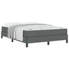 vidaXL Lit &agrave; ressorts avec matelas Gris fonc&eacute; 140 x 200 cm tissu