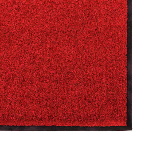 vidaXL Tapis d'entr&eacute;e Rouge et Noir 90 x 150 cm 100% Polyamide