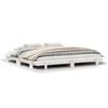 vidaXL Cadre de lit sans matelas blanc 160x200 cm bois de pin massif
