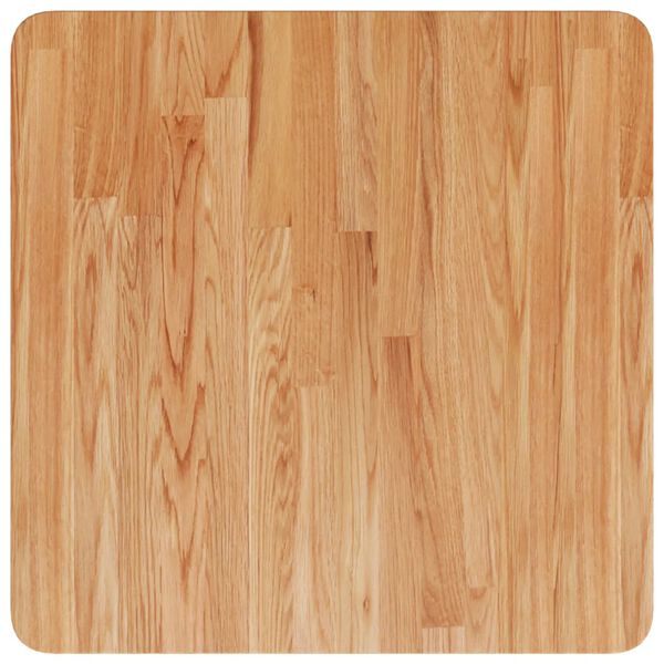 vidaXL Dessus de table carr&eacute; Marron clair 50x50x4 cm Bois ch&ecirc;ne trait&eacute;
