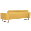 vidaXL Canap&eacute; &agrave; 3 places tissu jaune