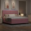 vidaXL Lit &agrave; ressorts avec matelas avec LED Rose 180 x 200 cm Velours