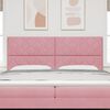 vidaXL T&ecirc;te de lit LED Rose 200 cm Cuir synth&eacute;tique