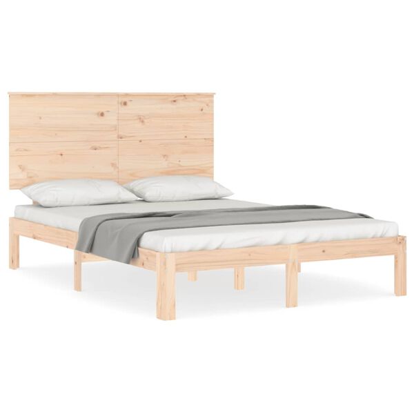 vidaXL Cadre de lit sans matelas bois de pin massif