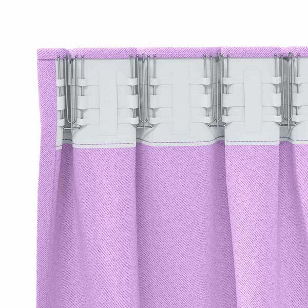 vidaXL Rideaux occultants avec anneaux 2 pcs Violet 225 x 140 cm