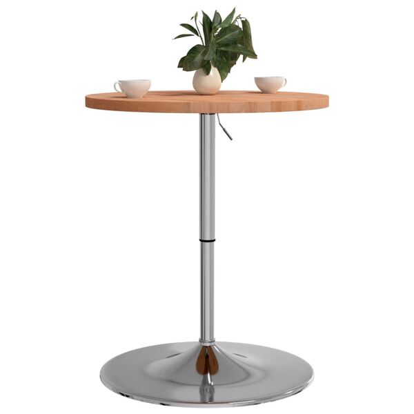 vidaXL Table de bar &Oslash;60x90,5 cm bois massif de h&ecirc;tre