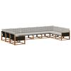 vidaXL Ensemble de canap&eacute;s d'ext&eacute;rieur 10 pc Naturel et gris clair