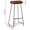 vidaXL Ensemble de bar 5 pcs bois de manguier brut massif et m&eacute;tal