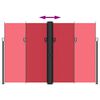 vidaXL Auvent lat&eacute;ral r&eacute;tractable rouge 220x600 cm