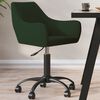 vidaXL Chaise pivotante de salle &agrave; manger Vert fonc&eacute; Velours