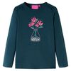 T-shirt pour enfants &agrave; manches longues vert fonc&eacute; 140