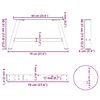 vidaXL Pieds de table basse en forme de A, 2 pi&egrave;ces, blanc, 70 x (30-31) cm, acier