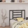 vidaXL T&ecirc;te de lit Gris 106x4x100 cm Bois massif de pin
