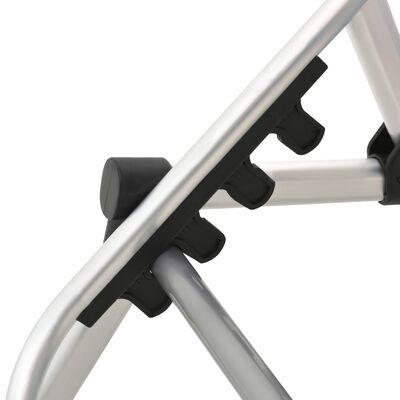 vidaXL Chaise longue pliable extra haute pour seniors Noir Aluminium