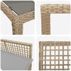vidaXL Ensemble de salle &agrave; manger pour jardin 9 pcs Beige polyrotin