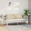 vidaXL Coussin de Dos Cr&egrave;me 160 x 50 cm Tissu en microfibre