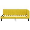 vidaXL Cadre de lit d'angle Jaune 90 cm x 200 cm Velours