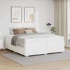 vidaXL Cadre de lit avec matelas Blanc 180 x 200 cm tissu