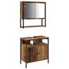 vidaXL Ensemble de mobilier de salle de bain 2 pc Marron
