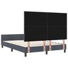 vidaXL Lit &agrave; ressorts avec t&ecirc;te de lit Gris fonc&eacute; 140 x 190 cm Velours