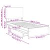 vidaXL Lit de Rangement Gris b&eacute;ton 90 x 200 cm Bois d'ing&eacute;nierie