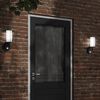 vidaXL Appliques murales d'ext&eacute;rieur et capteurs 2pcs acier inoxydable